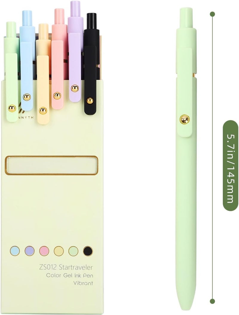 Ddaowanx Colorful Gel Pens, 0.5mm Fine Point Retractable, Cute Pens with Colored Writing and Sketching, Nursing School Essentials,School Supplies, Gifts for Nurse (12Pcs-Aesthetic Colors) - Image 2